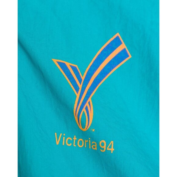 Vintage 90s Reebok Mens L Windbreaker Jacket Teal - Picture 6 of 10